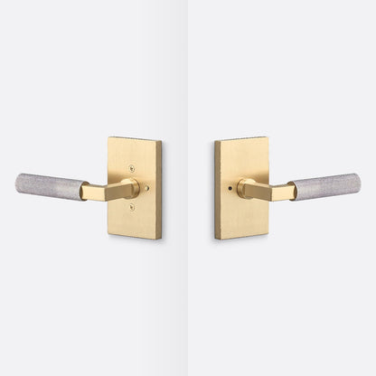 Sure-Loc LV102-GRIP-KN Knurled Grip Privacy Door Lever with Levanto Rosette.