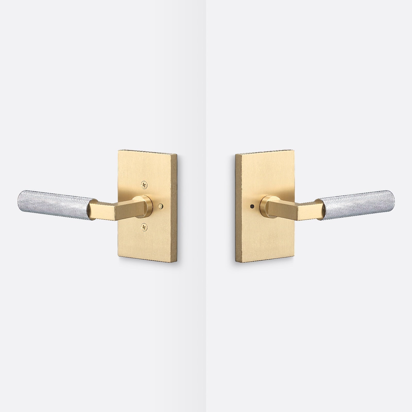 Sure-Loc LV102-GRIP-KN Knurled Grip Privacy Door Lever with Levanto Rosette.