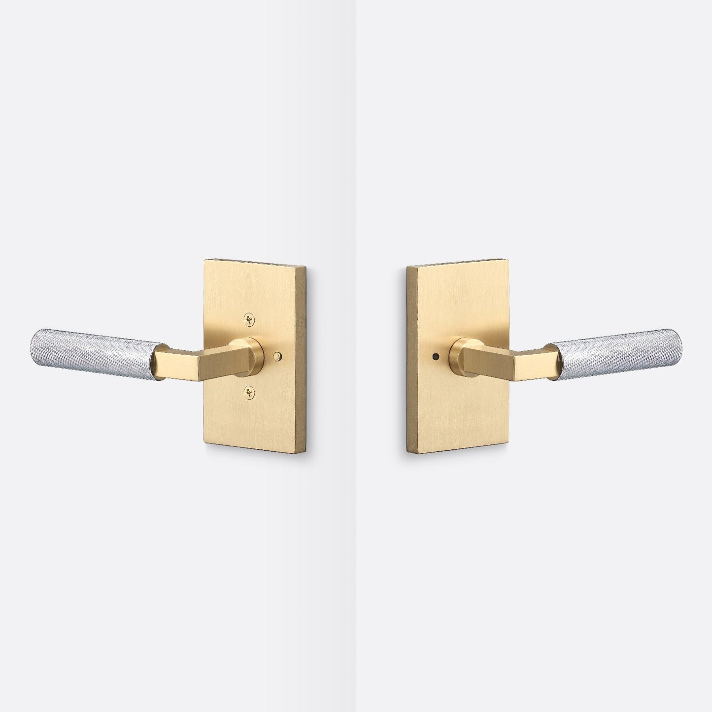 Sure-Loc LV102-GRIP-KN Knurled Grip Privacy Door Lever with Levanto Rosette