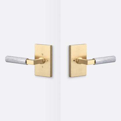 Sure-Loc LV102-GRIP-KN Knurled Grip Privacy Door Lever with Levanto Rosette