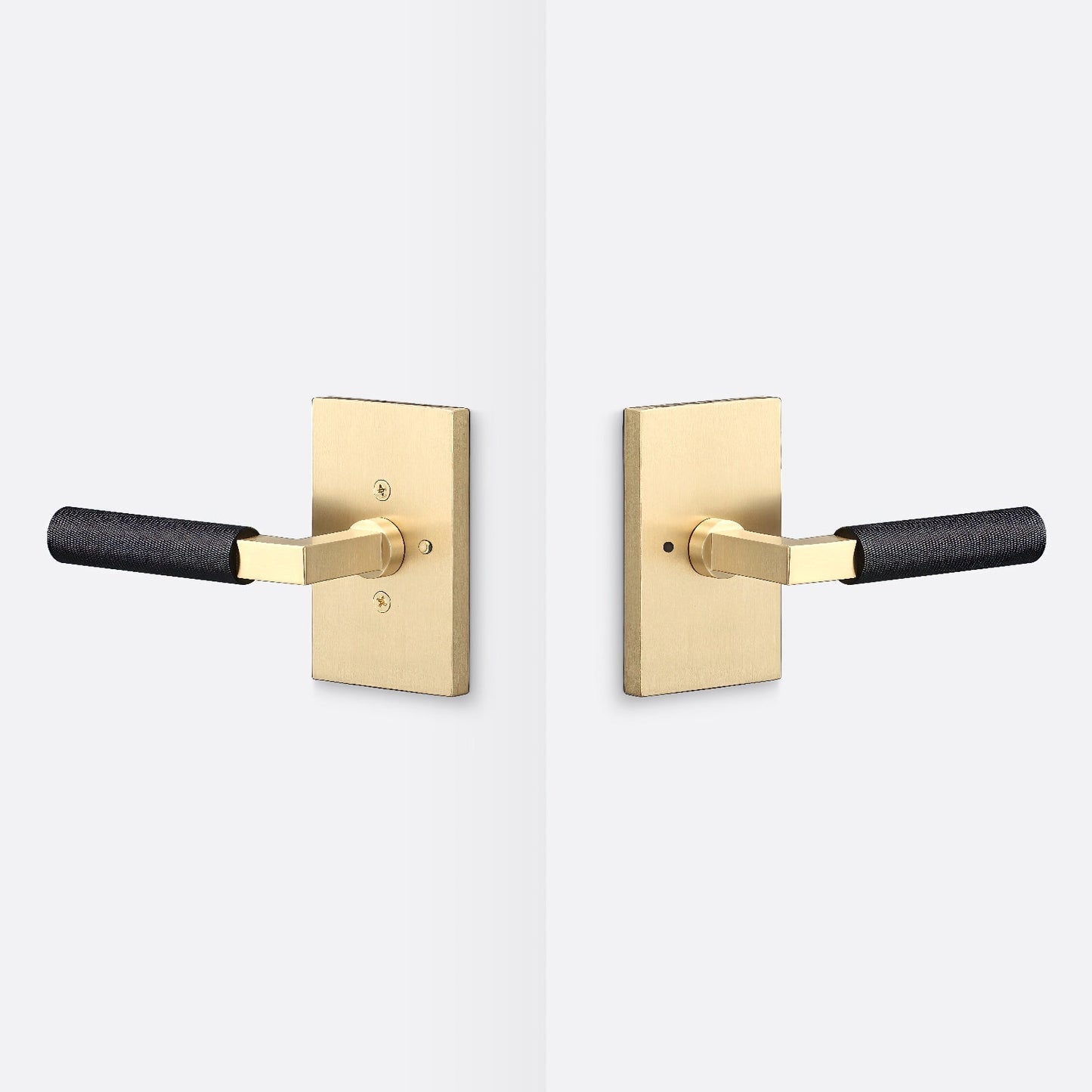 Sure-Loc LV102-GRIP-KN Knurled Grip Privacy Door Lever with Levanto Rosette