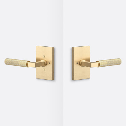 Sure-Loc LV102-GRIP-KN Knurled Grip Privacy Door Lever with Levanto Rosette.