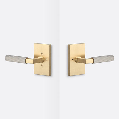 Sure-Loc LV102-GRIP-SKN Straight Knurled Grip Privacy Door Lever with Levanto Rosette.