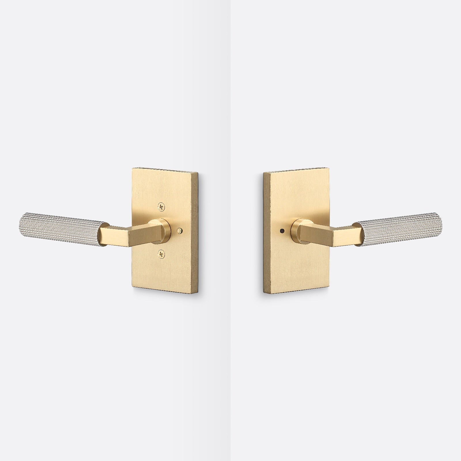 Sure-Loc LV102-GRIP-SKN Straight Knurled Grip Privacy Door Lever with Levanto Rosette