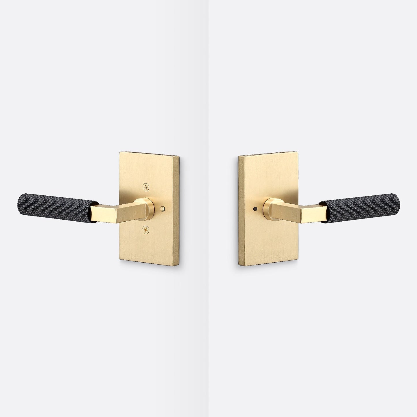 Sure-Loc LV102-GRIP-SKN Straight Knurled Grip Privacy Door Lever with Levanto Rosette