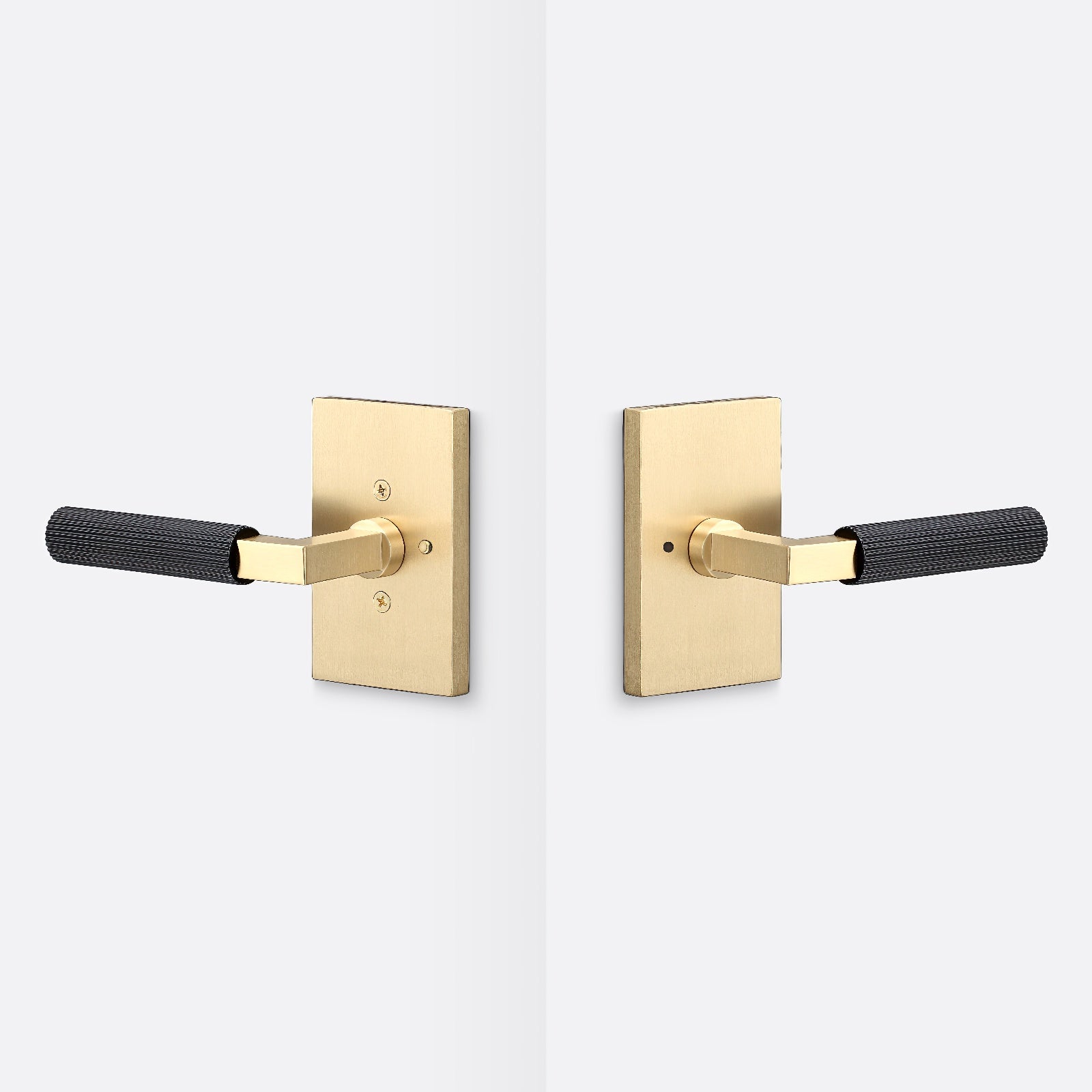 Sure-Loc LV102-GRIP-SKN Straight Knurled Grip Privacy Door Lever with Levanto Rosette