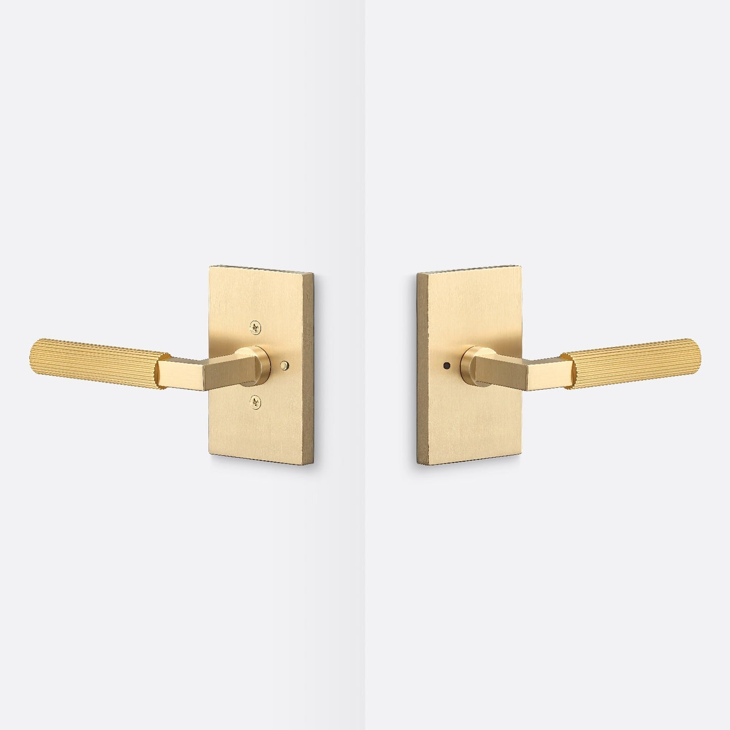 Sure-Loc LV102-GRIP-SKN Straight Knurled Grip Privacy Door Lever with Levanto Rosette.