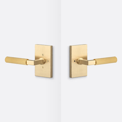 Sure-Loc LV102-GRIP-SKN Straight Knurled Grip Privacy Door Lever with Levanto Rosette.