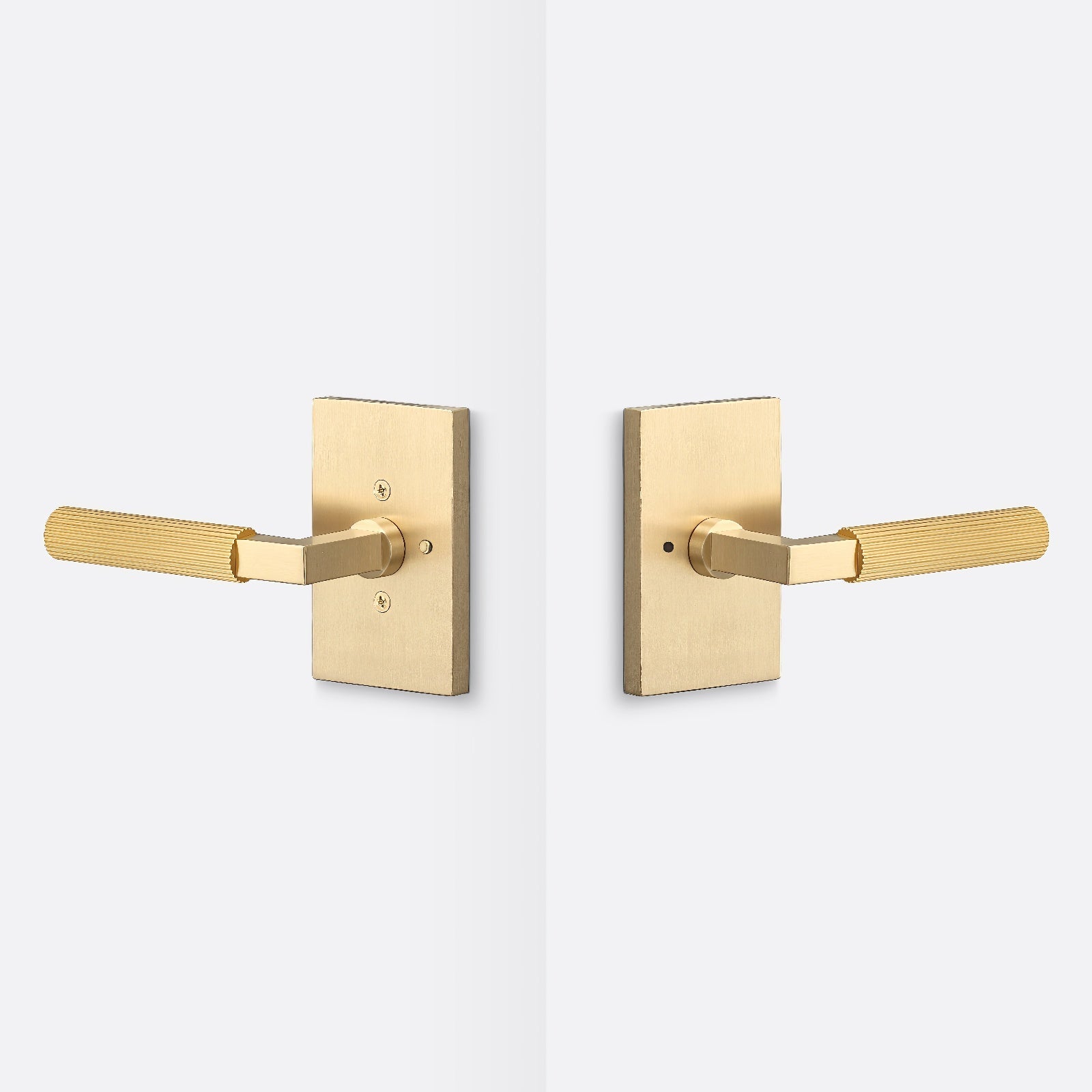 Sure-Loc LV102-GRIP-SKN Straight Knurled Grip Privacy Door Lever with Levanto Rosette