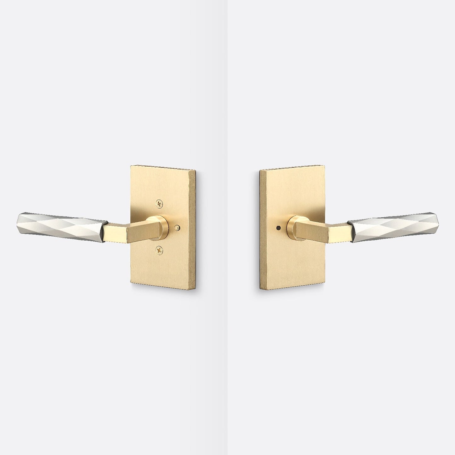Sure-Loc LV102-GRIP-VT Vertex Grip Privacy Door Lever with Levanto Rosette.