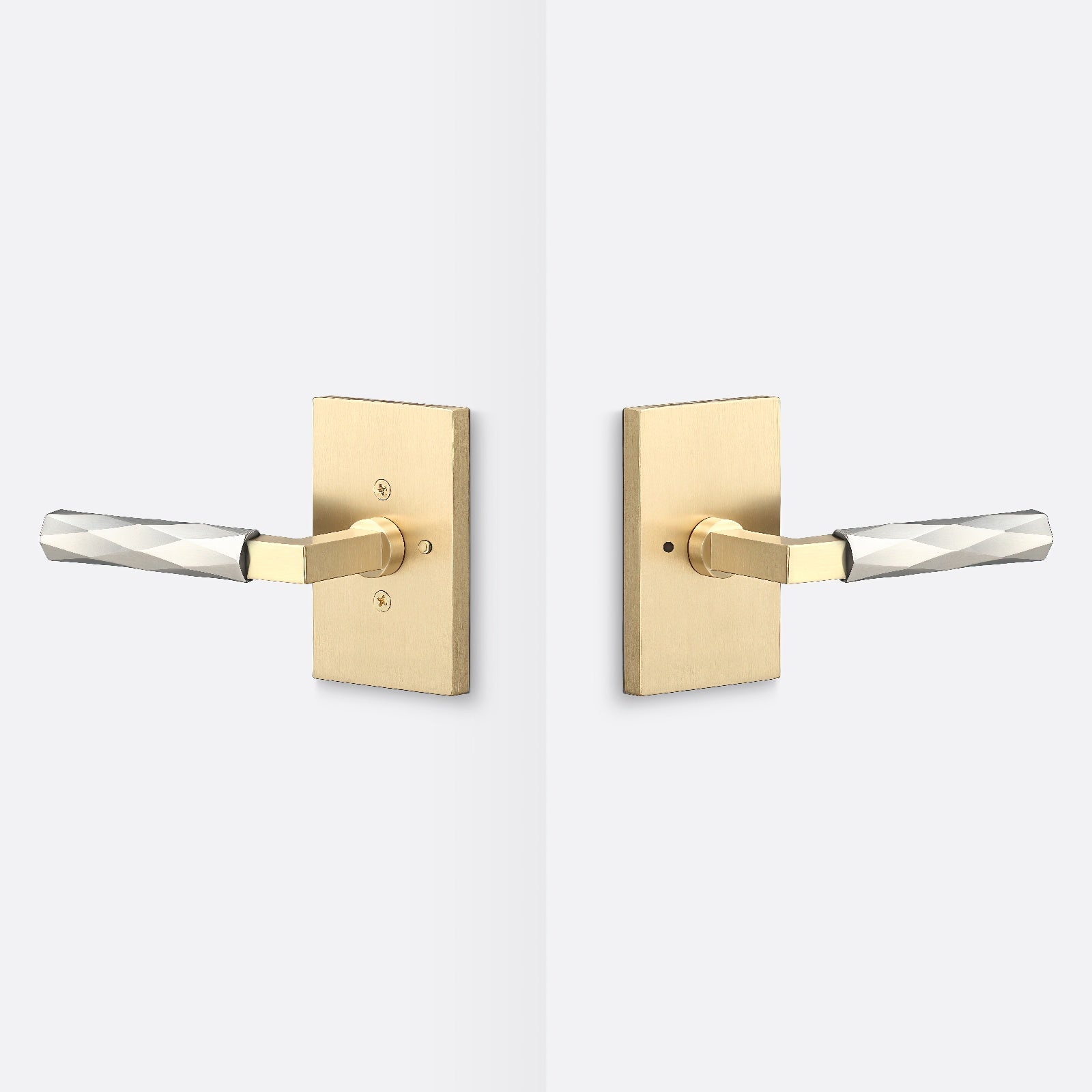 Sure-Loc LV102-GRIP-VT Vertex Grip Privacy Door Lever with Levanto Rosette.