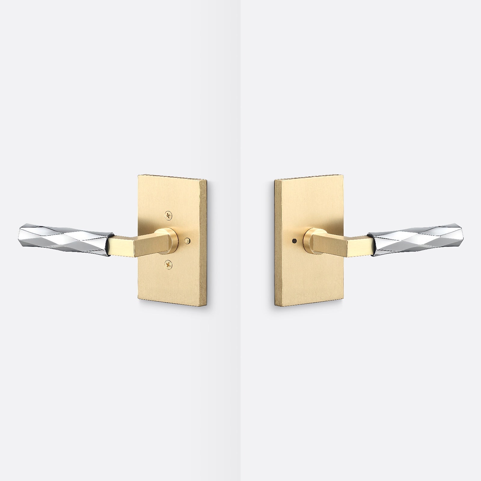 Sure-Loc LV102-GRIP-VT Vertex Grip Privacy Door Lever with Levanto Rosette.