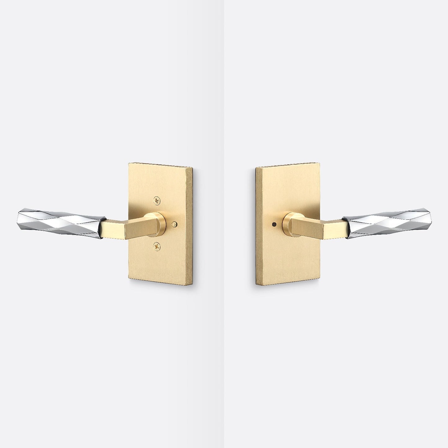 Sure-Loc LV102-GRIP-VT Vertex Grip Privacy Door Lever with Levanto Rosette