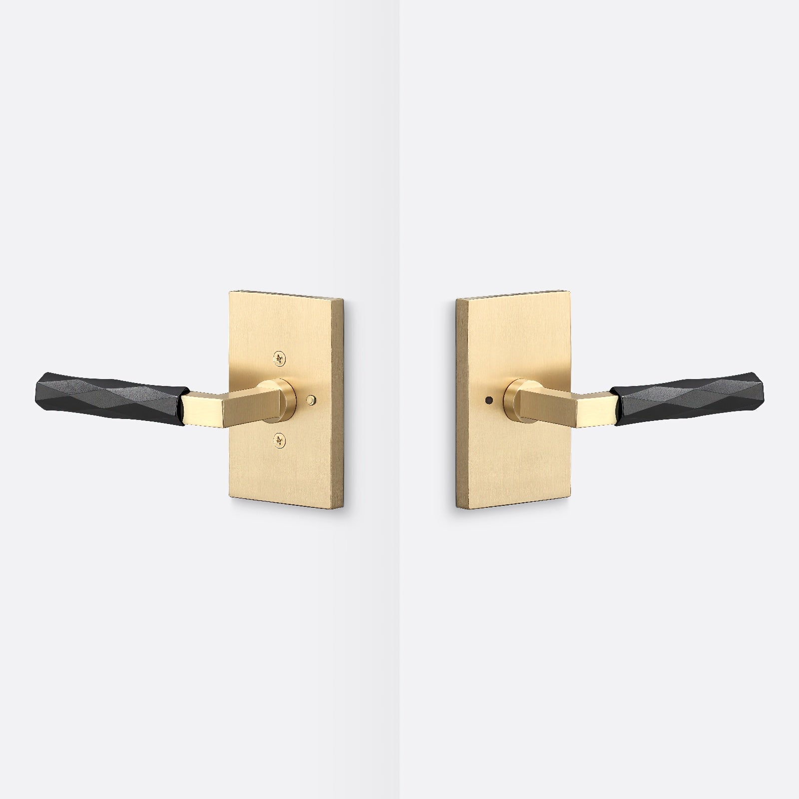 Sure-Loc LV102-GRIP-VT Vertex Grip Privacy Door Lever with Levanto Rosette.