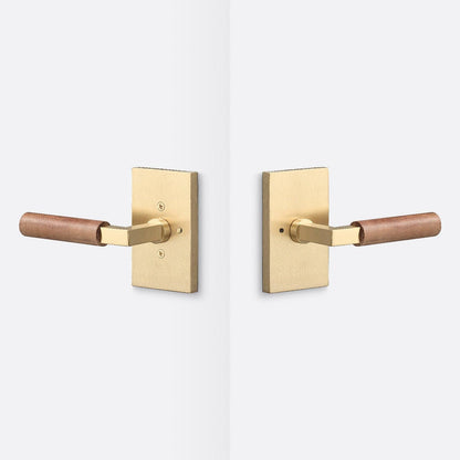 Sure-Loc LV102-GRIP-WN Walnut Grip Privacy Door Lever with Levanto Rosette.