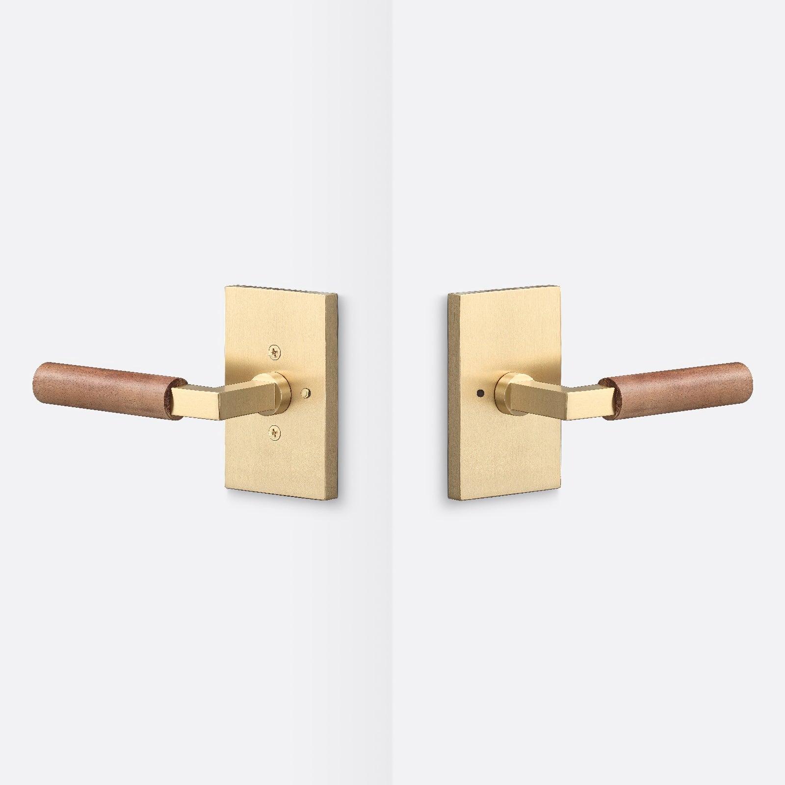 Sure-Loc LV102-GRIP-WN Walnut Grip Privacy Door Lever with Levanto Rosette