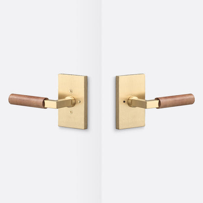 Sure-Loc LV102-GRIP-WN Walnut Grip Privacy Door Lever with Levanto Rosette