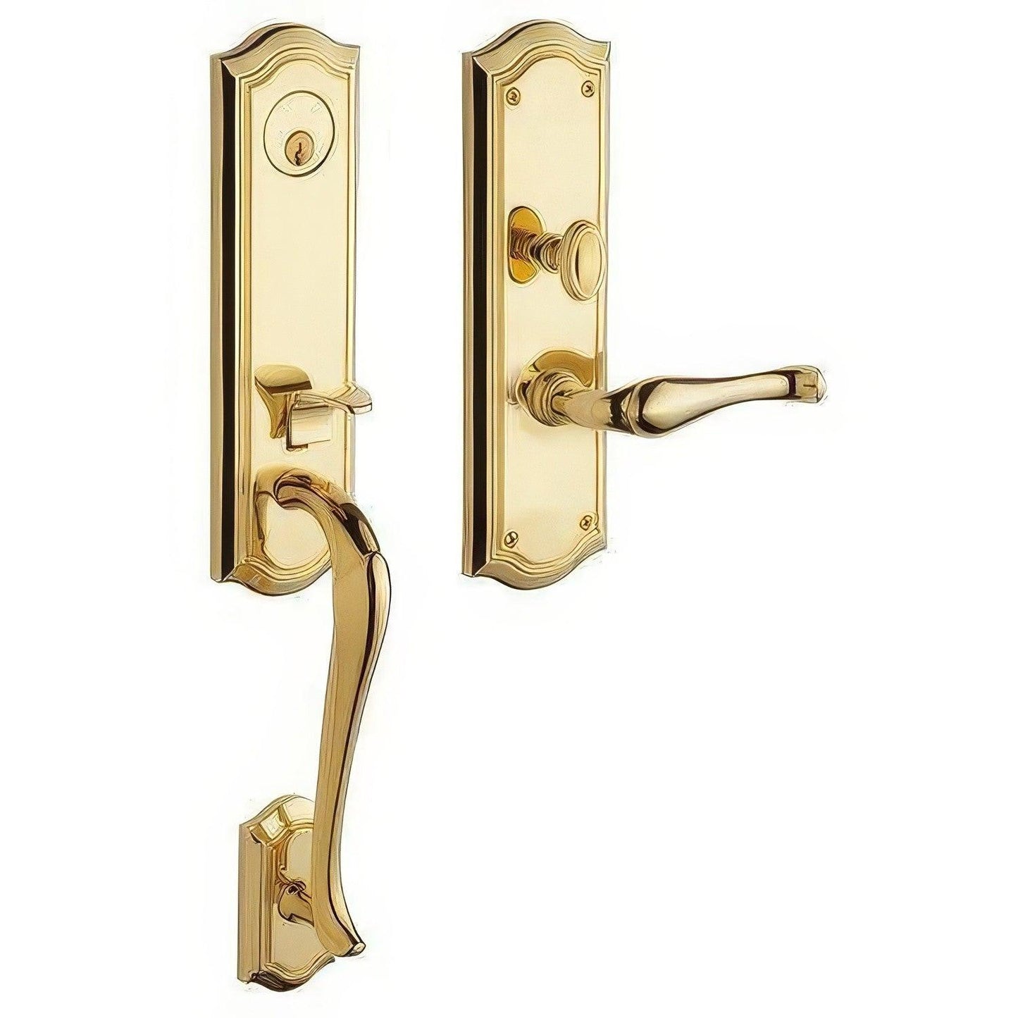 Baldwin M522.RENT Bethpage Right Hand Single Cylinder Mortise Entry Handleset.