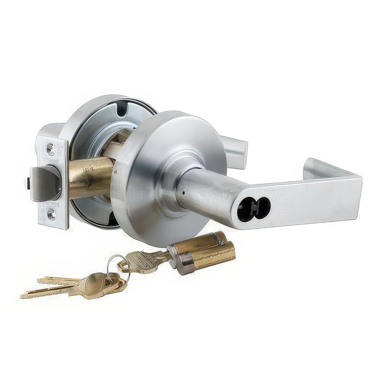 Schlage Commercial ND70RRHO Rhodes Keyed Classroom Door Lever.