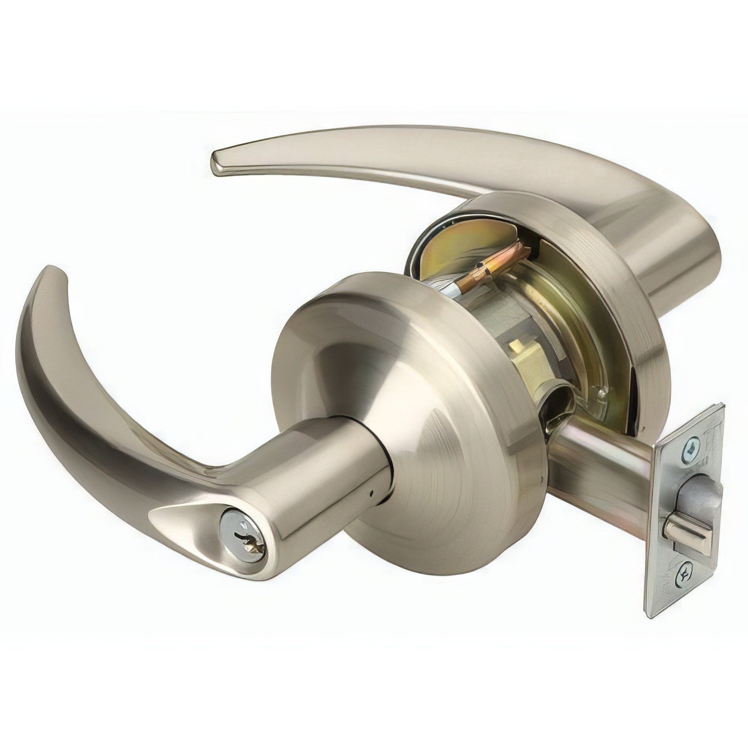 Schlage Commercial ND91BOME Omega Vandlgard Keyed Entrance/Office Door Lever Less Small Format Core