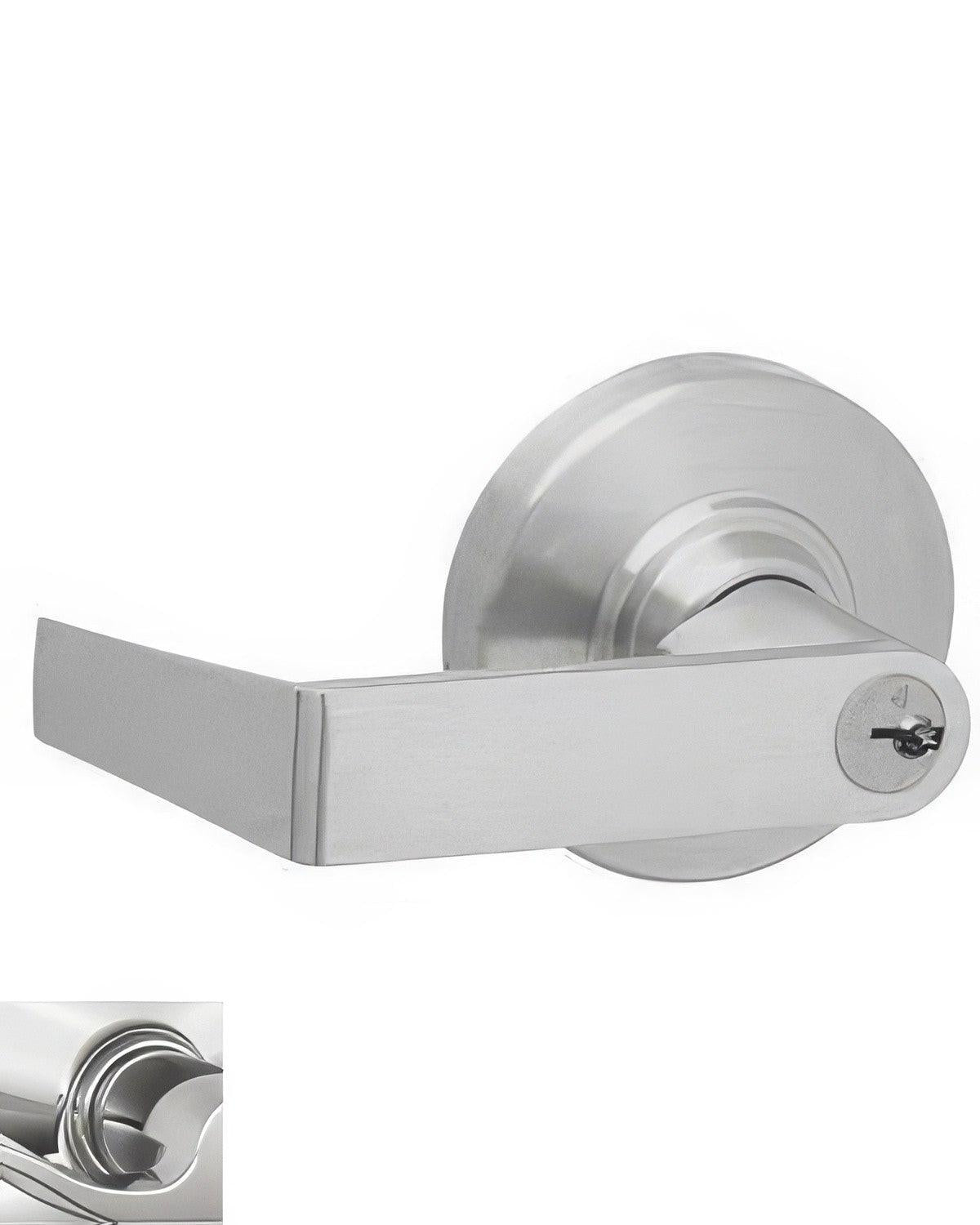 Schlage Commercial ND93BRHO Rhodes Vandlgard Keyed Vestibule Door Lever Less Small Format Core