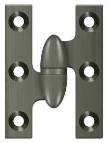 Deltana OK2015-L 2" x 1-1/2" Left Hand Olive Knuckle Hinge.
