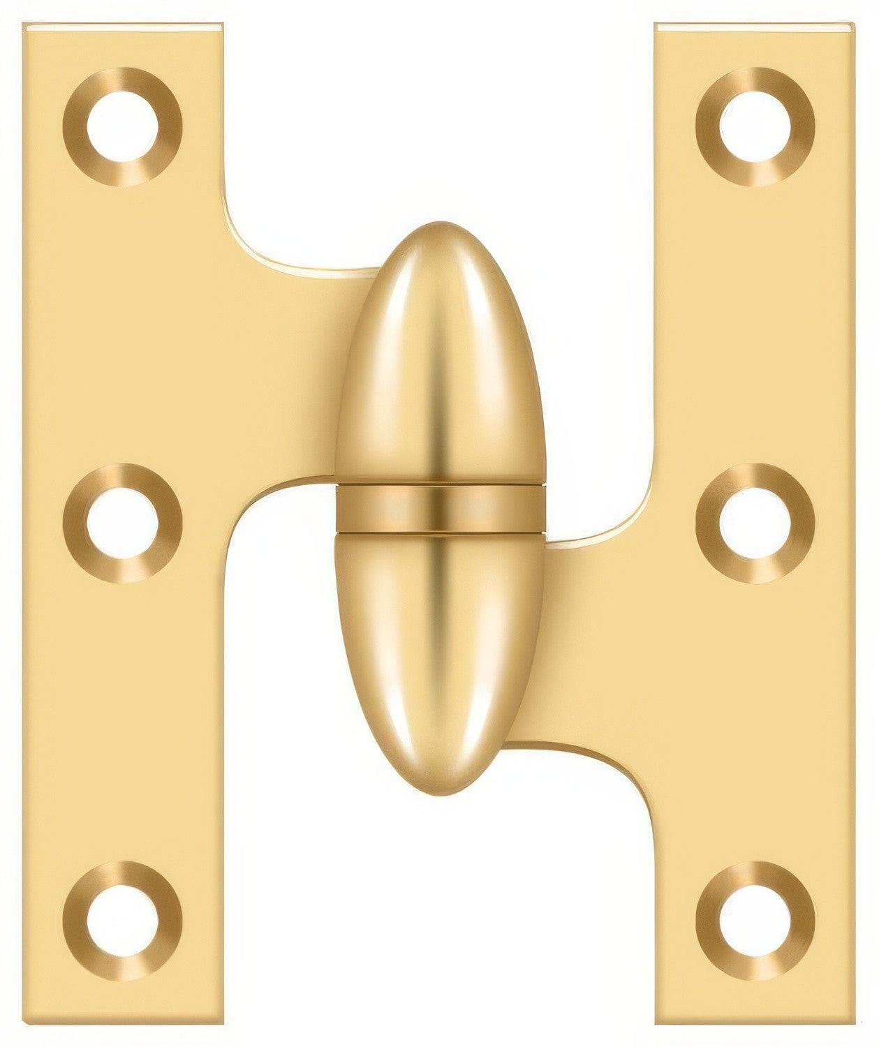 Deltana OK2520-R 2-1/2" x 2" Right Hand Olive Knuckle Hinge