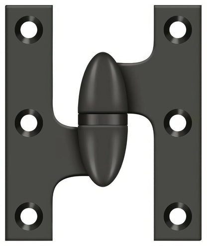 Deltana OK2520-L 2-1/2" x 2" Left Hand Olive Knuckle Hinge