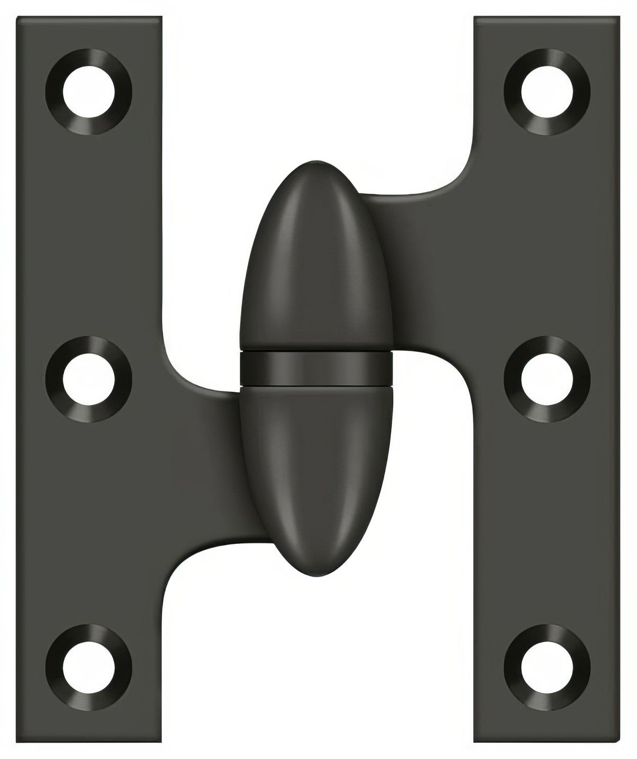 Deltana OK2520-L 2-1/2" x 2" Left Hand Olive Knuckle Hinge.