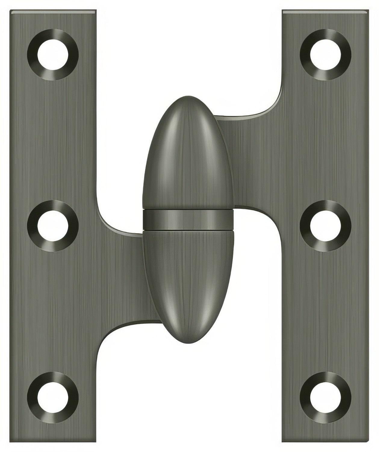 Deltana OK2520-L 2-1/2" x 2" Left Hand Olive Knuckle Hinge