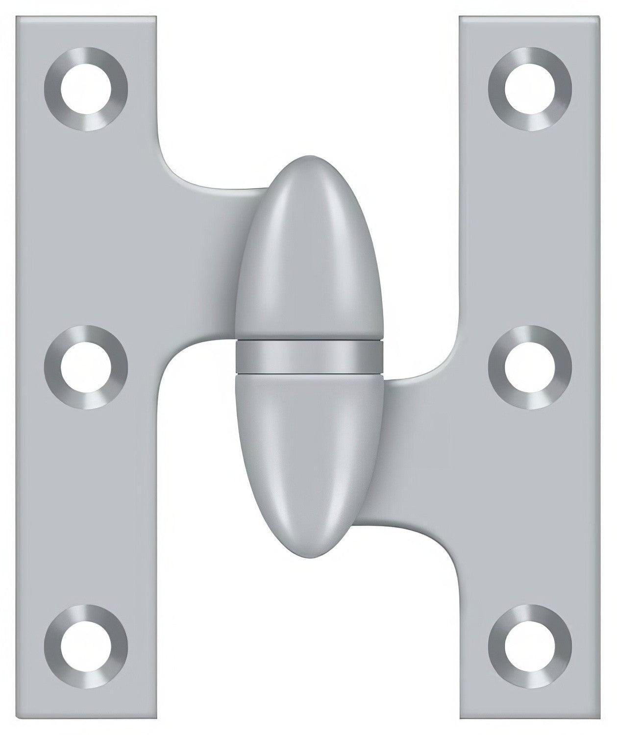 Deltana OK2520-R 2-1/2" x 2" Right Hand Olive Knuckle Hinge