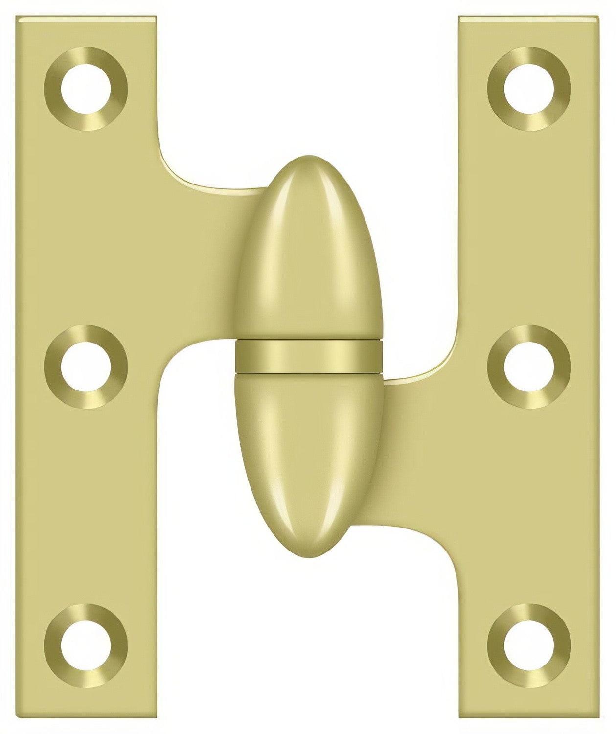 Deltana OK2520-R 2-1/2" x 2" Right Hand Olive Knuckle Hinge
