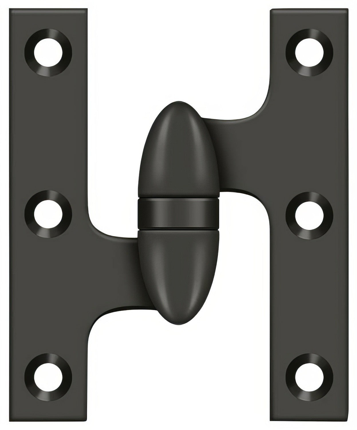 Deltana OK3025B-L 3" x 2-1/2" Left Hand Olive Knuckle Hinge with Ball Bearing.