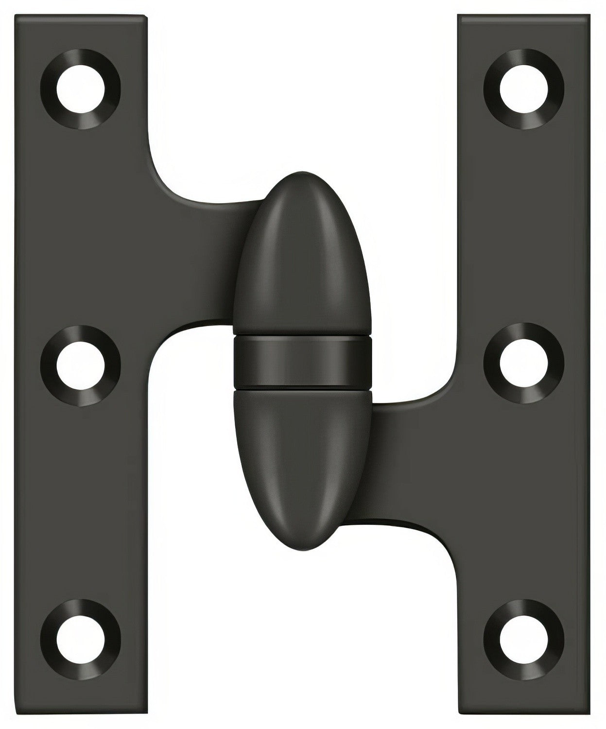 Deltana OK3025B-R 3" x 2-1/2" Right Hand Olive Knuckle Hinge with Ball Bearing.
