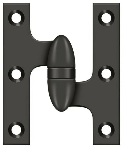 Deltana OK3025B-R 3" x 2-1/2" Right Hand Olive Knuckle Hinge with Ball Bearing.