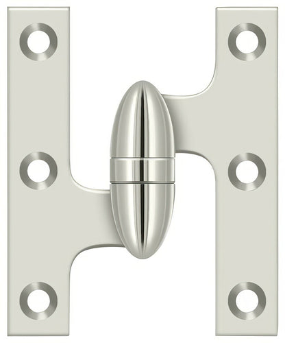 Deltana OK3025B-L 3" x 2-1/2" Left Hand Olive Knuckle Hinge with Ball Bearing.