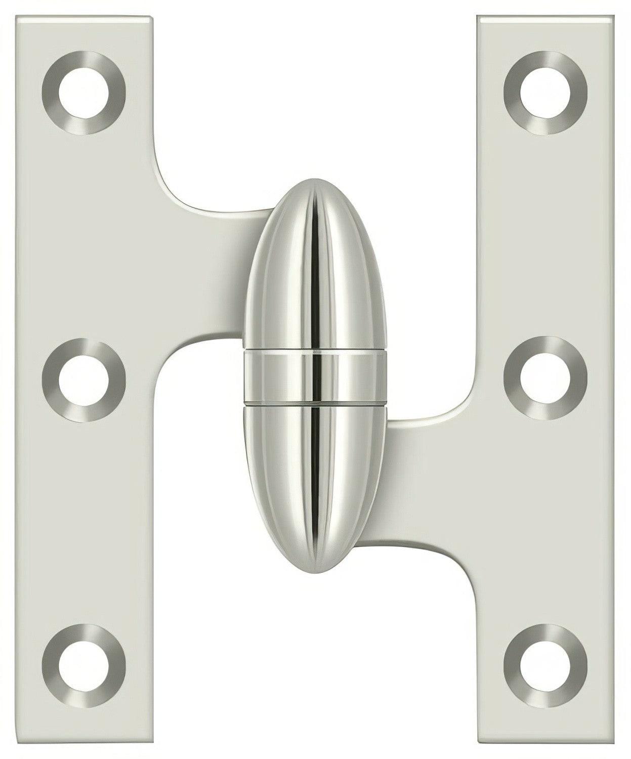 Deltana OK3025B-R 3" x 2-1/2" Right Hand Olive Knuckle Hinge with Ball Bearing
