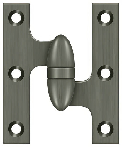 Deltana OK3025B-R 3" x 2-1/2" Right Hand Olive Knuckle Hinge with Ball Bearing.
