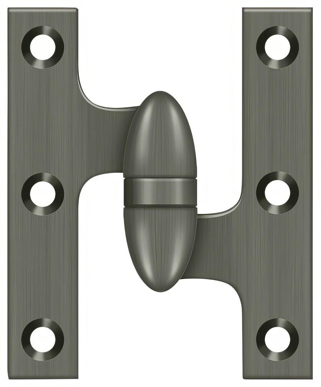 Deltana OK3025B-R 3" x 2-1/2" Right Hand Olive Knuckle Hinge with Ball Bearing