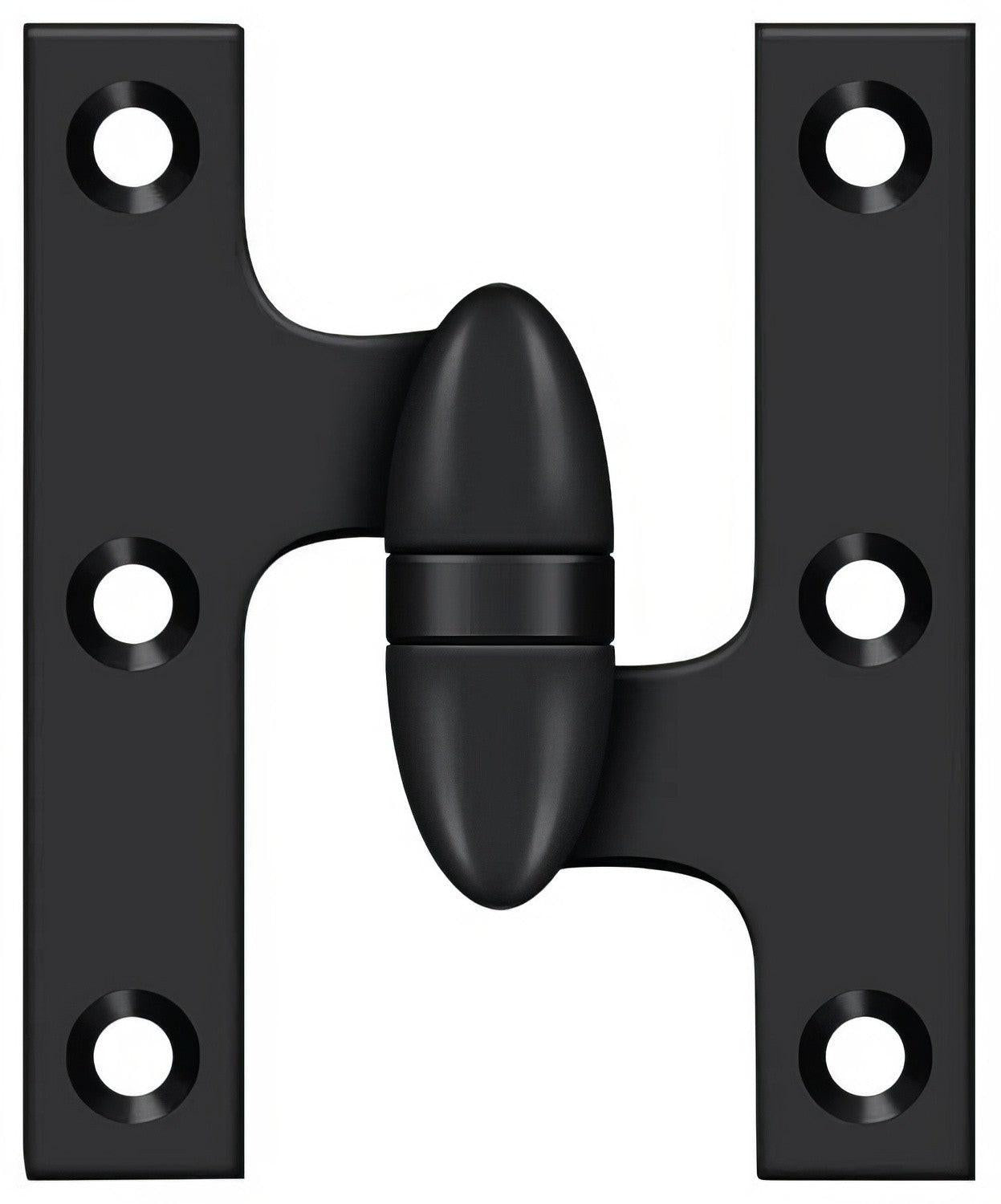 Deltana OK3025B-R 3" x 2-1/2" Right Hand Olive Knuckle Hinge with Ball Bearing