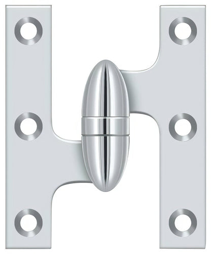Deltana OK3025B-L 3" x 2-1/2" Left Hand Olive Knuckle Hinge with Ball Bearing.