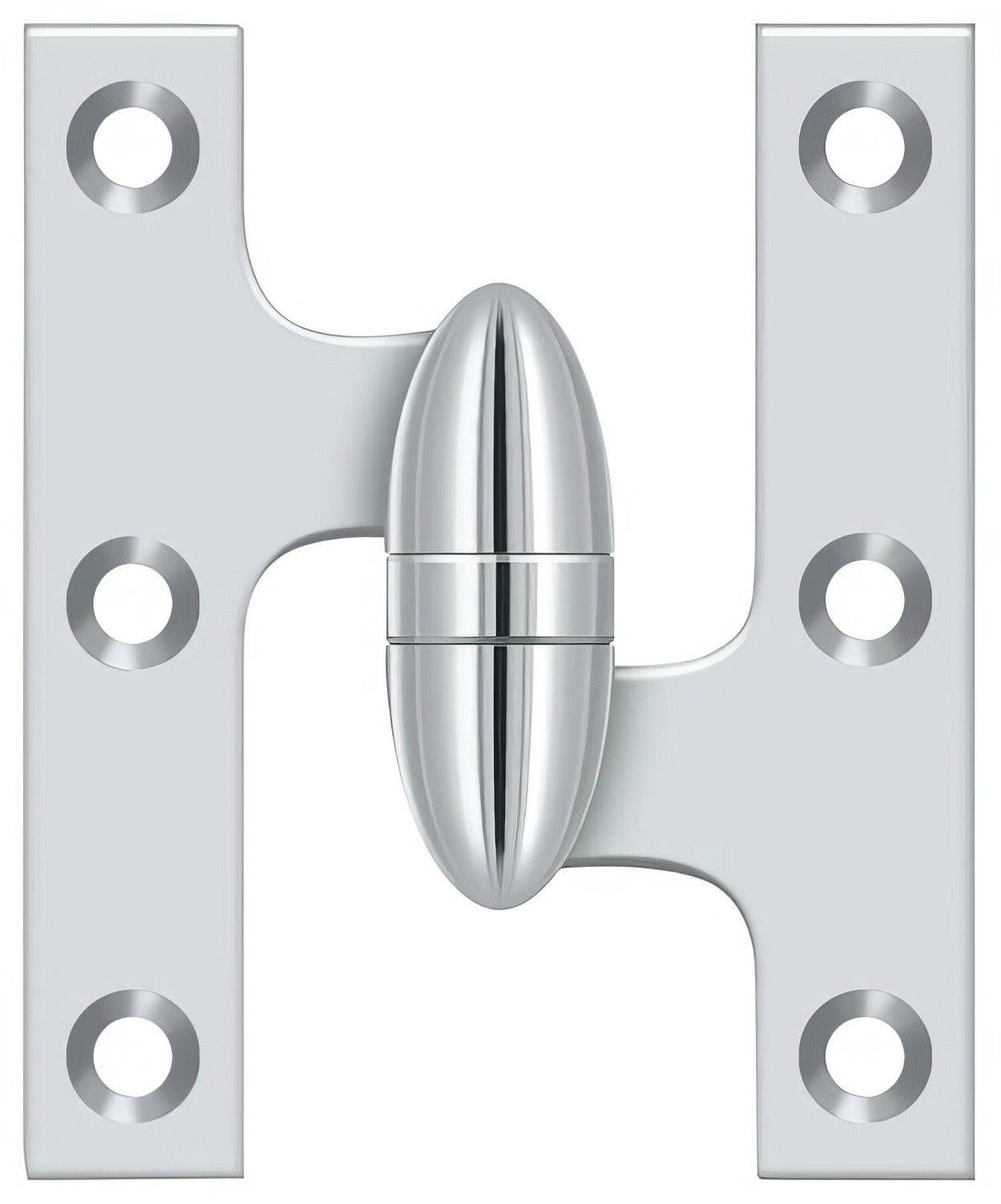Deltana OK3025B-R 3" x 2-1/2" Right Hand Olive Knuckle Hinge with Ball Bearing