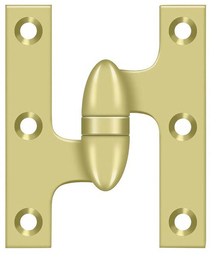 Deltana OK3025B-L 3" x 2-1/2" Left Hand Olive Knuckle Hinge with Ball Bearing