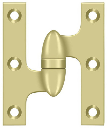 Deltana OK3025B-L 3" x 2-1/2" Left Hand Olive Knuckle Hinge with Ball Bearing