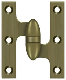 Deltana OK3025B-R 3" x 2-1/2" Right Hand Olive Knuckle Hinge with Ball Bearing.