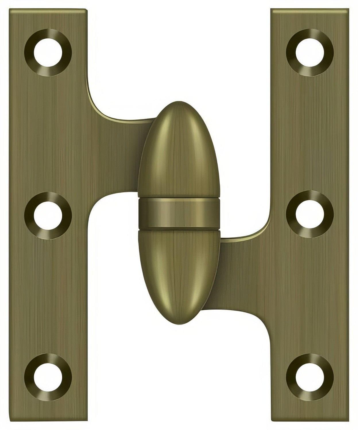 Deltana OK3025B-R 3" x 2-1/2" Right Hand Olive Knuckle Hinge with Ball Bearing