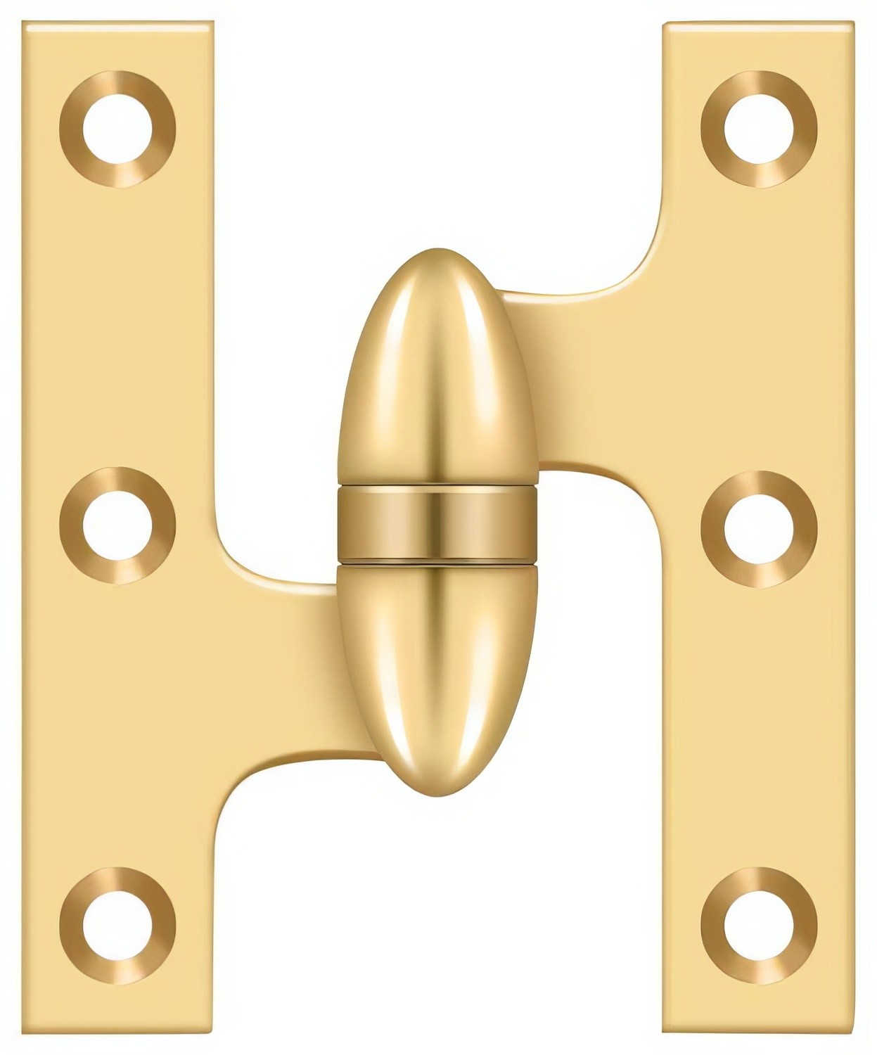 Deltana OK3025B-L 3" x 2-1/2" Left Hand Olive Knuckle Hinge with Ball Bearing.