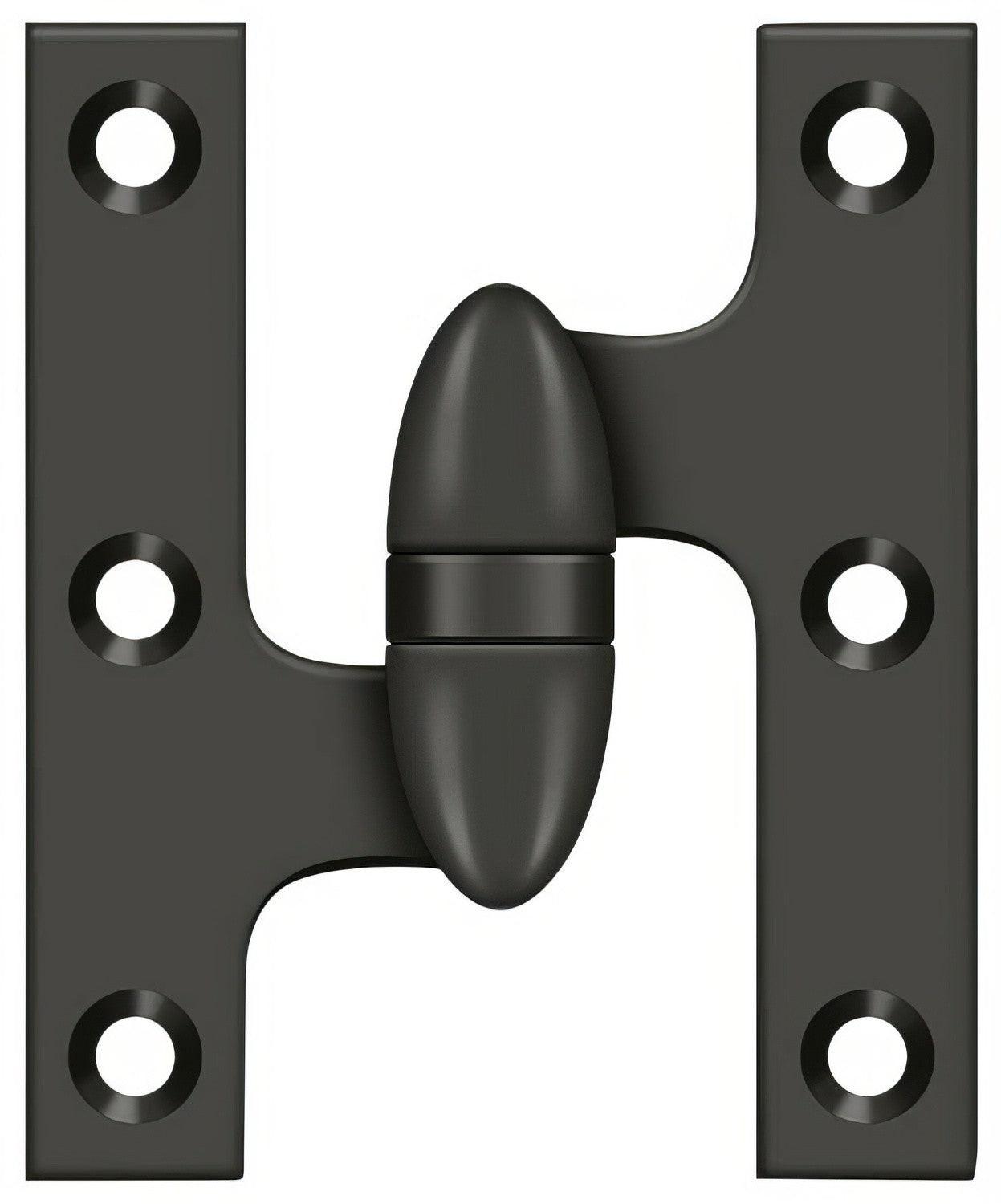 Deltana OK5032B-L 5" x 3-1/4" Left Hand Olive Knuckle Hinge with Ball Bearing
