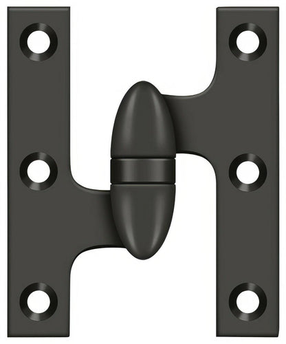 Deltana OK5032B-L 5" x 3-1/4" Left Hand Olive Knuckle Hinge with Ball Bearing