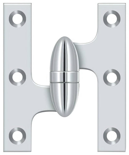 Deltana OK5032B-L 5" x 3-1/4" Left Hand Olive Knuckle Hinge with Ball Bearing